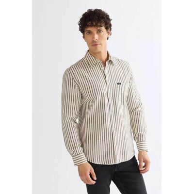 Wrangler® ανδρικό πουκάμισο με ριγέ σχέδιο Regular Fit "One Pocket" - 112386954 Λαδί XXL Wrangler® ανδρικό πουκάμισο με ριγέ σχέδιο Regular Fit "One Pocket" - 112386954 Λαδί XXL