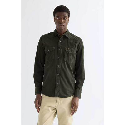 Wrangler® ανδρικό κοτλέ πουκάμισο Regular Fit "Western" - 112386901 Χακί XXL Wrangler® ανδρικό κοτλέ πουκάμισο Regular Fit "Western" - 112386901 Χακί XXL