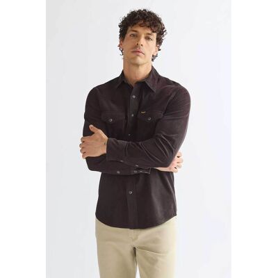 Wrangler® ανδρικό κοτλέ πουκάμισο Regular Fit "Western" - 112386902 Καφέ XXL Wrangler® ανδρικό κοτλέ πουκάμισο Regular Fit "Western" - 112386902 Καφέ XXL