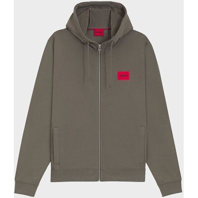 Hugo Boss ανδρική ζακέτα φούτερ με κουκούλα και contrast logo patch Regular Fit "Daple" - 50447972 Taupe XXL Hugo Boss ανδρική ζακέτα φούτερ με κουκούλα και contrast logo patch Regular Fit "Daple" - 50447972 Taupe XXL