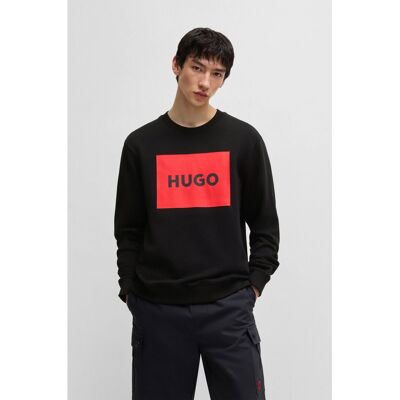 Hugo Boss ανδρική μπλούζα φούτερ με boxed contrast logo print Regular Fit "Duragol222" - 50467944 Μαύρο - Κόκκινο XXL Hugo Boss ανδρική μπλούζα φούτερ με boxed contrast logo print Regular Fit "Duragol222" - 50467944 Μαύρο - Κόκκινο XXL