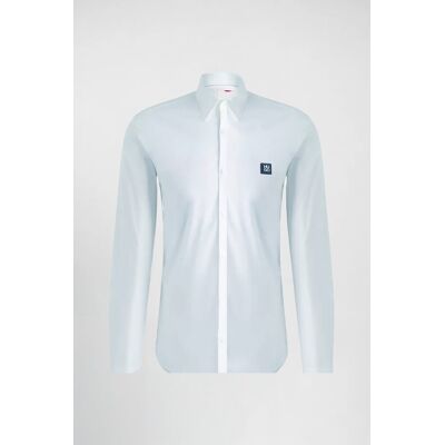 Hugo Boss ανδρικό πουκάμισο μονόχρωμο με logo patch - 50505315 Λευκό S Hugo Boss ανδρικό πουκάμισο μονόχρωμο με logo patch - 50505315 Λευκό S