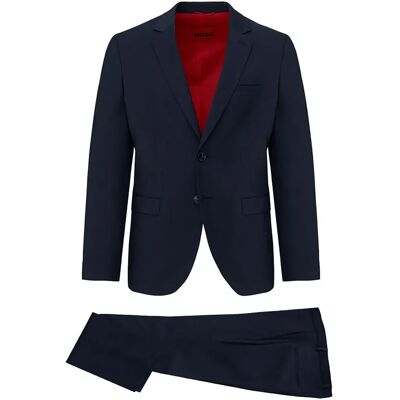 Hugo Boss ανδρικό μάλλινο κοστούμι μονόχρωμο - 50540141 Μπλε Σκούρο 52 Hugo Boss ανδρικό μάλλινο κοστούμι μονόχρωμο - 50540141 Μπλε Σκούρο 52