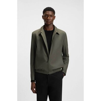 Hugo Boss ανδρικό jacket μονόχρωμο Slim Fit - 50544903 Λαδί 56 Hugo Boss ανδρικό jacket μονόχρωμο Slim Fit - 50544903 Λαδί 56