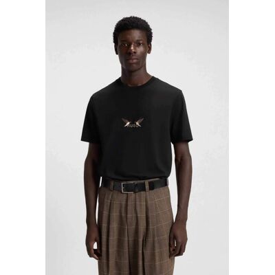 Hugo Boss ανδρικό T-shirt μονόχρωμο με logo Regular Fit - 50549154 Μαύρο XXL Hugo Boss ανδρικό T-shirt μονόχρωμο με logo Regular Fit - 50549154 Μαύρο XXL