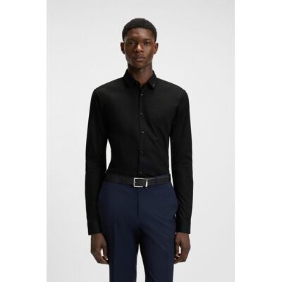 Hugo Boss ανδρικό πουκάμισο μονόχρωμο Slim Fit - 50475678 Μαύρο L Hugo Boss ανδρικό πουκάμισο μονόχρωμο Slim Fit - 50475678 Μαύρο L