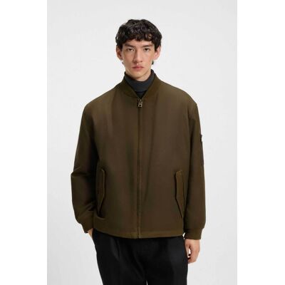 Hugo Boss ανδρικό bomber jacket Relaxed Fit "Bazer" - 50541605 Καφέ XL Hugo Boss ανδρικό bomber jacket Relaxed Fit "Bazer" - 50541605 Καφέ XL