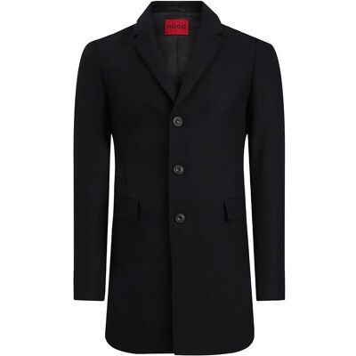 Hugo Boss ανδρικό μάλλινο παλτό μονόχρωμο - 50546528 Μαύρο 58 Hugo Boss ανδρικό μάλλινο παλτό μονόχρωμο - 50546528 Μαύρο 58