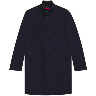 Hugo Boss ανδρικό μάλλινο παλτό μονόχρωμο - 50546551 Μπλε Σκούρο 56 Hugo Boss ανδρικό μάλλινο παλτό μονόχρωμο - 50546551 Μπλε Σκούρο 56