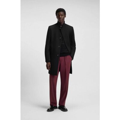 Hugo Boss ανδρικό μάλλινο παλτό μονόχρωμο - 50546551 Μαύρο 58 Hugo Boss ανδρικό μάλλινο παλτό μονόχρωμο - 50546551 Μαύρο 58