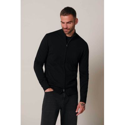 Profuomo ανδρική μάλλινη ζακέτα με ψηλό λαιμό Regular Fit - PPXJ30026B Μαύρο M Profuomo ανδρική μάλλινη ζακέτα με ψηλό λαιμό Regular Fit - PPXJ30026B Μαύρο M