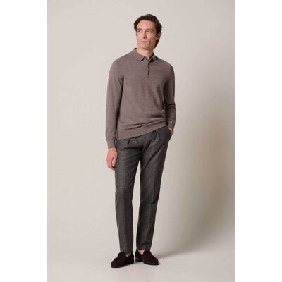 Profuomo ανδρικό παντελόνι chino flannel Relaxed Fit - PPXQ30008F Καφέ 50 Profuomo ανδρικό παντελόνι chino flannel Relaxed Fit - PPXQ30008F Καφέ 50
