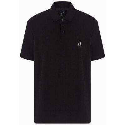 Giorgio Armani Exchange ανδρική μπλούζα πόλο μονόχρωμη με ανάγλυφο λογότυπο Regular Fit - XM000367AF13022 Μαύρο M Giorgio Armani Exchange ανδρική μπλούζα πόλο μονόχρωμη με ανάγλυφο λογότυπο Regular Fit - XM000367AF13022 Μαύρο M