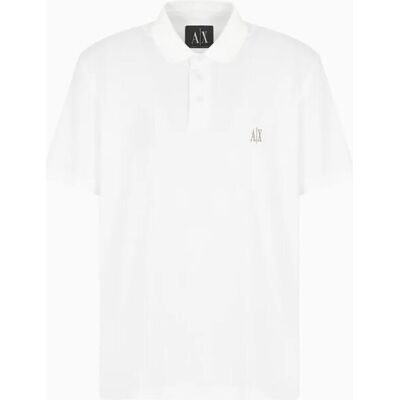 Giorgio Armani Exchange ανδρική μπλούζα πόλο μονόχρωμη με ανάγλυφο λογότυπο Regular Fit - XM000367AF13022 Λευκό XXL Giorgio Armani Exchange ανδρική μπλούζα πόλο μονόχρωμη με ανάγλυφο λογότυπο Regular Fit - XM000367AF13022 Λευκό XXL
