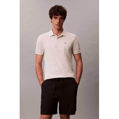 Calvin Klein Jeans ανδρική μπλούζα πόλο πικέ κοντομάνικη με κεντημένο λογότυπο Regular Fit - LV040EM269 Μπεζ XL Calvin Klein Jeans ανδρική μπλούζα πόλο πικέ κοντομάνικη με κεντημένο λογότυπο Regular Fit - LV040EM269 Μπεζ XL