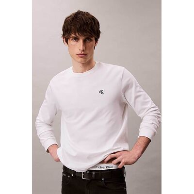 Calvin Klein Jeans ανδρική μακρυμάνικη μπλούζα με λογότυπο - LV04RD247G Λευκό S Calvin Klein Jeans ανδρική μακρυμάνικη μπλούζα με λογότυπο - LV04RD247G Λευκό S