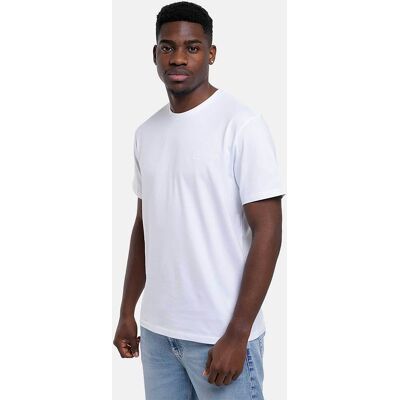 Calvin Klein Jeans ανδρικό T-shirt μονόχρωμο με λογότυπο Regular Fit - LV04RD254G Λευκό M Calvin Klein Jeans ανδρικό T-shirt μονόχρωμο με λογότυπο Regular Fit - LV04RD254G Λευκό M