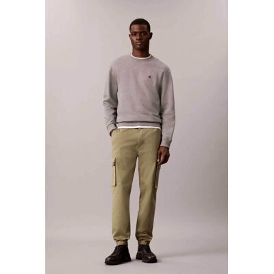 Calvin Klein Jeans ανδρικό παντελόνι cargo μονόχρωμο Skinny Fit - LV04RD608G Λαδί M Calvin Klein Jeans ανδρικό παντελόνι cargo μονόχρωμο Skinny Fit - LV04RD608G Λαδί M