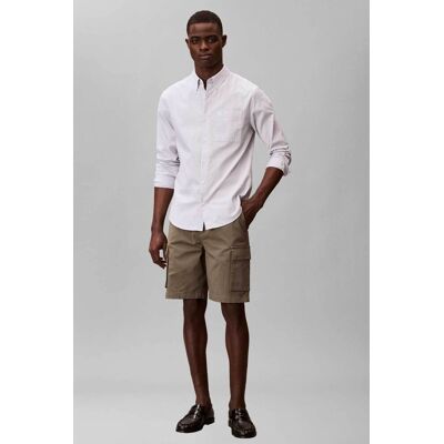 Calvin Klein Jeans ανδρική βερμούδα cargo με ελαστική μέση και λογότυπο Regular Fit - LV04RB618G Λαδί M Calvin Klein Jeans ανδρική βερμούδα cargo με ελαστική μέση και λογότυπο Regular Fit - LV04RB618G Λαδί M