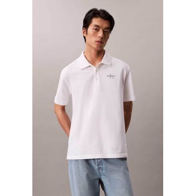 Calvin Klein Jeans ανδρική μπλούζα πόλο πικέ κοντομάνικη με κεντημένο λογότυπο Regular Fit - LV04RF209G Λευκό L Calvin Klein Jeans ανδρική μπλούζα πόλο πικέ κοντομάνικη με κεντημένο λογότυπο Regular Fit - LV04RF209G Λευκό L