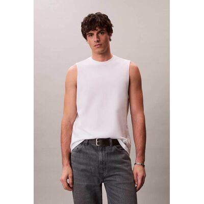 Calvin Klein Jeans ανδρική αμάνικη μπλούζα Relaxed Fit - LV04RF273G Λευκό M Calvin Klein Jeans ανδρική αμάνικη μπλούζα Relaxed Fit - LV04RF273G Λευκό M