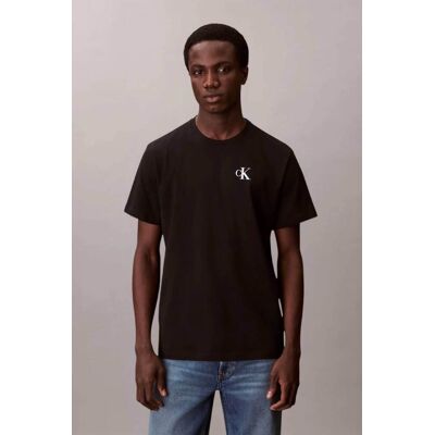 Calvin Klein Jeans ανδρικό T-shirt μονόχρωμο με λογότυπο Relaxed Fit - LV14RF852G Μαύρο M Calvin Klein Jeans ανδρικό T-shirt μονόχρωμο με λογότυπο Relaxed Fit - LV14RF852G Μαύρο M