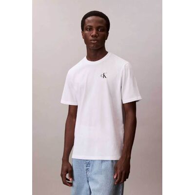 Calvin Klein Jeans ανδρικό T-shirt μονόχρωμο με λογότυπο Relaxed Fit - LV14RF852G Λευκό S Calvin Klein Jeans ανδρικό T-shirt μονόχρωμο με λογότυπο Relaxed Fit - LV14RF852G Λευκό S
