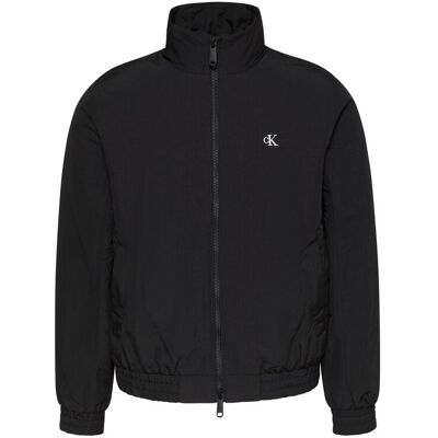 Calvin Klein Jeans ανδρικό jacket με ψηλό λαιμό και monogram Relaxed Fit - LV04RG500G Μαύρο M Calvin Klein Jeans ανδρικό jacket με ψηλό λαιμό και monogram Relaxed Fit - LV04RG500G Μαύρο M