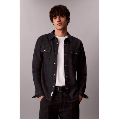 Calvin Klein Jeans ανδρικό denim πουκάμισο Regular Fit - LV04RH779G Denim Blue Σκούρο M Calvin Klein Jeans ανδρικό denim πουκάμισο Regular Fit - LV04RH779G Denim Blue Σκούρο M