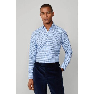 Hackett ανδρικό πουκάμισο button down με καρό σχέδιο και κεντημένο λογότυπο Tailored Fit - HM3010512 Μπλε Ανοιχτό M Hackett ανδρικό πουκάμισο button down με καρό σχέδιο και κεντημένο λογότυπο Tailored Fit - HM3010512 Μπλε Ανοιχτό M