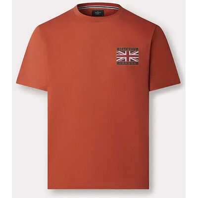 Hackett ανδρικό T-shirt με λογότυπο Classic Fit - HM5000021 Πορτοκαλί XXL Hackett ανδρικό T-shirt με λογότυπο Classic Fit - HM5000021 Πορτοκαλί XXL