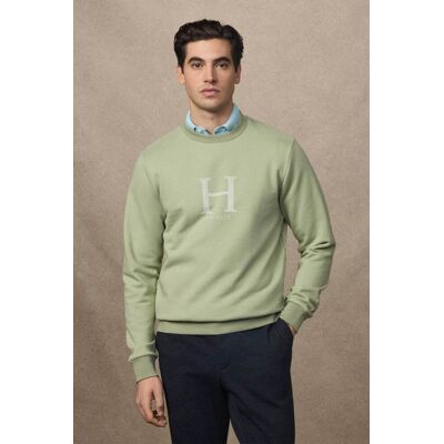 Hackett ανδρική μπλούζα φούτερ με monogram print Classic Fit - HM5800002 Πράσινο Ανοιχτό 3XL Hackett ανδρική μπλούζα φούτερ με monogram print Classic Fit - HM5800002 Πράσινο Ανοιχτό 3XL