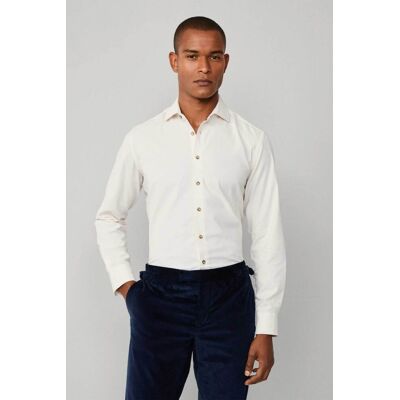 Hackett ανδρικό κοτλέ πουκάμισο Tailored Fit - HM3010412 Λευκό XXL Hackett ανδρικό κοτλέ πουκάμισο Tailored Fit - HM3010412 Λευκό XXL