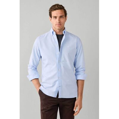Hackett ανδρικό πουκάμισο oxford button down με κεντημένο λογότυπο Tailored Fit - HM309361 Μπλε Ανοιχτό M Hackett ανδρικό πουκάμισο oxford button down με κεντημένο λογότυπο Tailored Fit - HM309361 Μπλε Ανοιχτό M