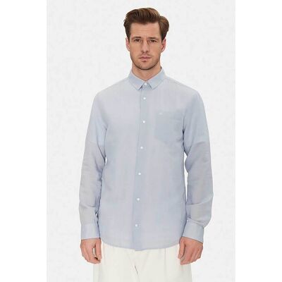 Calvin Klein ανδρικό πουκάμισο μονόχρωμο Regular Fit - K10K114488 Μπλε Ανοιχτό M Calvin Klein ανδρικό πουκάμισο μονόχρωμο Regular Fit - K10K114488 Μπλε Ανοιχτό M