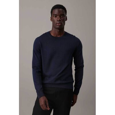 Calvin Klein ανδρικό πουλόβερ μονόχρωμο Regular Fit - LV040BM343 Μπλε Σκούρο L Calvin Klein ανδρικό πουλόβερ μονόχρωμο Regular Fit - LV040BM343 Μπλε Σκούρο L
