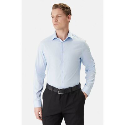 Calvin Klein ανδρικό πουκάμισο μονόχρωμο Slim Fit - LV019EU001 Μπλε Ανοιχτό 41 Calvin Klein ανδρικό πουκάμισο μονόχρωμο Slim Fit - LV019EU001 Μπλε Ανοιχτό 41
