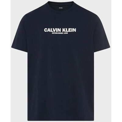 Calvin Klein ανδρικό T-shirt με logo print Regular Fit - LV04RE820G Μπλε Σκούρο S Calvin Klein ανδρικό T-shirt με logo print Regular Fit - LV04RE820G Μπλε Σκούρο S