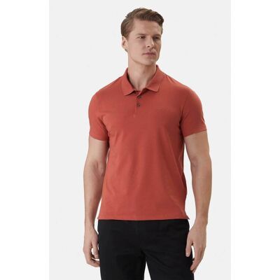 Calvin Klein ανδρική μπλούζα πόλο με κεντημένο monogram Slim Fit - LV04LF200G Πορτοκαλί L Calvin Klein ανδρική μπλούζα πόλο με κεντημένο monogram Slim Fit - LV04LF200G Πορτοκαλί L