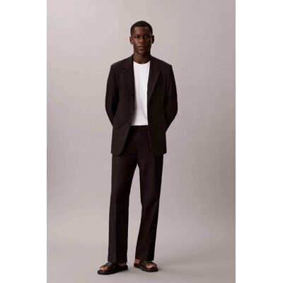 Calvin Klein ανδρικό παντελόνι με ελαστική μέση Straight Fit - LV04LF619G Μαύρο L Calvin Klein ανδρικό παντελόνι με ελαστική μέση Straight Fit - LV04LF619G Μαύρο L