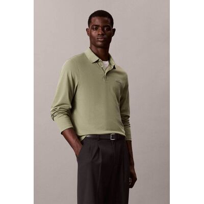 Calvin Klein ανδρική μπλούζα πόλο με logo patch Slim Fit - LV04LH240G Λαδί M Calvin Klein ανδρική μπλούζα πόλο με logo patch Slim Fit - LV04LH240G Λαδί M