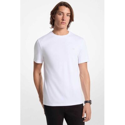 Michael Kors ανδρικό T-shirt με κεντημένο monogram Regular Fit - CB95FJ2C93 Λευκό M Michael Kors ανδρικό T-shirt με κεντημένο monogram Regular Fit - CB95FJ2C93 Λευκό M