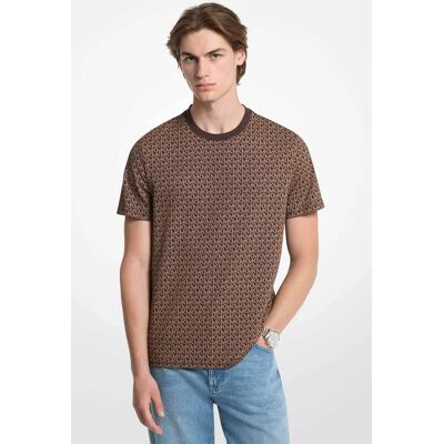 Michael Kors ανδρικό T-shirt με all-over monogram print Regular Fit - CS5529A5KS Καφέ S Michael Kors ανδρικό T-shirt με all-over monogram print Regular Fit - CS5529A5KS Καφέ S