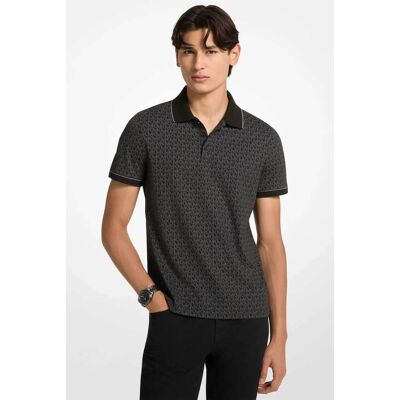 Michael Kors ανδρική μπλούζα πόλο με all-over monogram Regular Fit - CS650V848T Μαύρο XXL Michael Kors ανδρική μπλούζα πόλο με all-over monogram Regular Fit - CS650V848T Μαύρο XXL