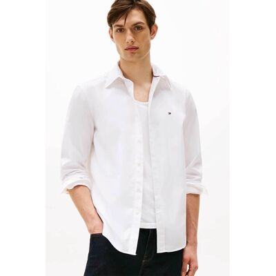 Tommy Hilfiger ανδρικό πουκάμισο poplin button down με κεντημένο λογότυπο Regular Fit - MW0MW39988 Λευκό XXL Tommy Hilfiger ανδρικό πουκάμισο poplin button down με κεντημένο λογότυπο Regular Fit - MW0MW39988 Λευκό XXL