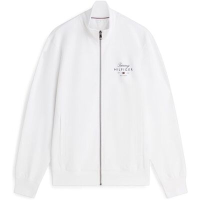 Tommy Hilfiger ανδρική ζακέτα φούτερ με ψηλό λαιμό και λογότυπο Regular Fit - MW0MW43219 Λευκό S Tommy Hilfiger ανδρική ζακέτα φούτερ με ψηλό λαιμό και λογότυπο Regular Fit - MW0MW43219 Λευκό S