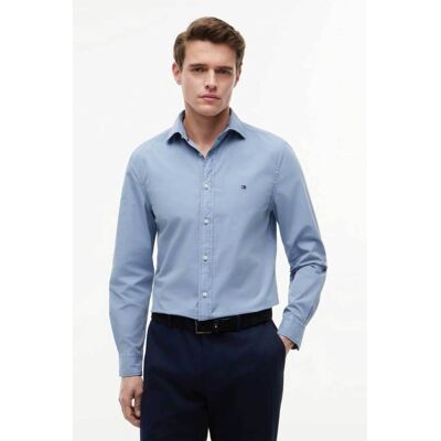 Tommy Hilfiger ανδρικό πουκάμισο με κεντημένο λογότυπο Regular Fit - MW0MW43298 Μπλε Ανοιχτό XXL Tommy Hilfiger ανδρικό πουκάμισο με κεντημένο λογότυπο Regular Fit - MW0MW43298 Μπλε Ανοιχτό XXL