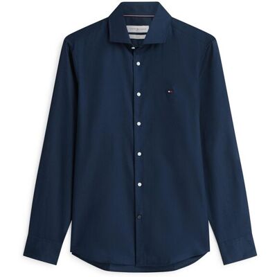 Tommy Hilfiger ανδρικό πουκάμισο με κεντημένο λογότυπο Slim Fit - MW0MW43747 Μπλε Navy 44 Tommy Hilfiger ανδρικό πουκάμισο με κεντημένο λογότυπο Slim Fit - MW0MW43747 Μπλε Navy 44