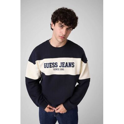 Guess ανδρική μπλούζα φούτερ με contrast φάσα με λογότυπο Relaxed Fit - M4BQ39K9V31 Μπλε Navy M Guess ανδρική μπλούζα φούτερ με contrast φάσα με λογότυπο Relaxed Fit - M4BQ39K9V31 Μπλε Navy M