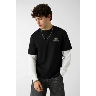 GUESS JEANS Guess ανδρική μακρυμάνικη μπλούζα με λογότυπο Regular Fit - M6YI04K3644 Μαύρο XL GUESS JEANS Guess ανδρική μακρυμάνικη μπλούζα με λογότυπο Regular Fit - M6YI04K3644 Μαύρο XL